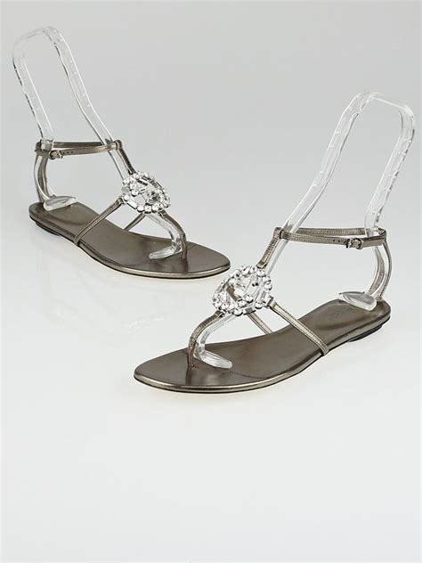 gucci gg sparkling thong sandal|authentic Gucci thong sandals.